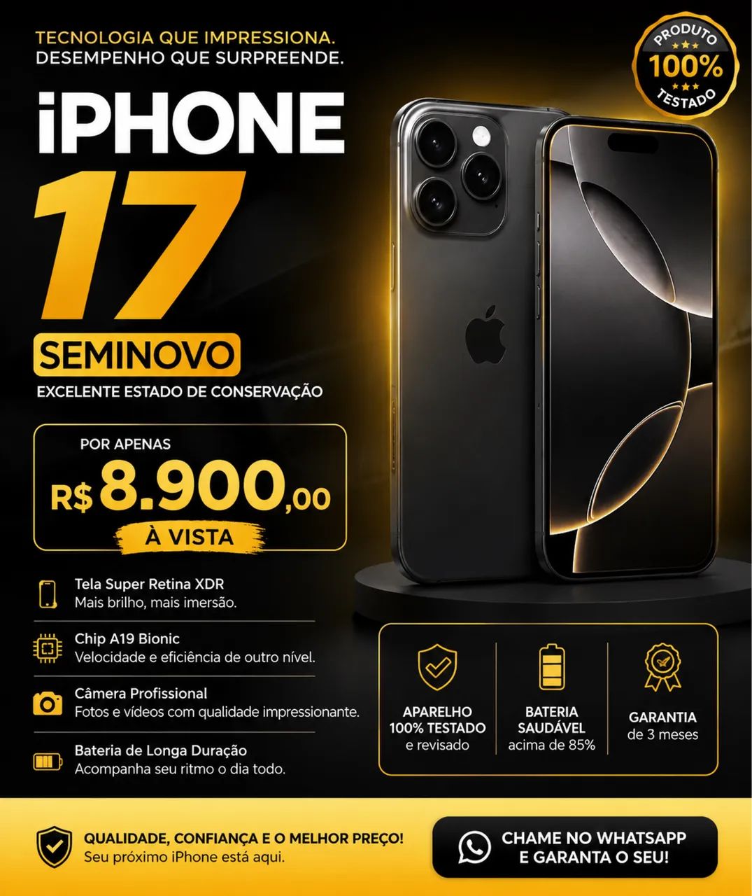 IPHONE 17 SEMINOVO