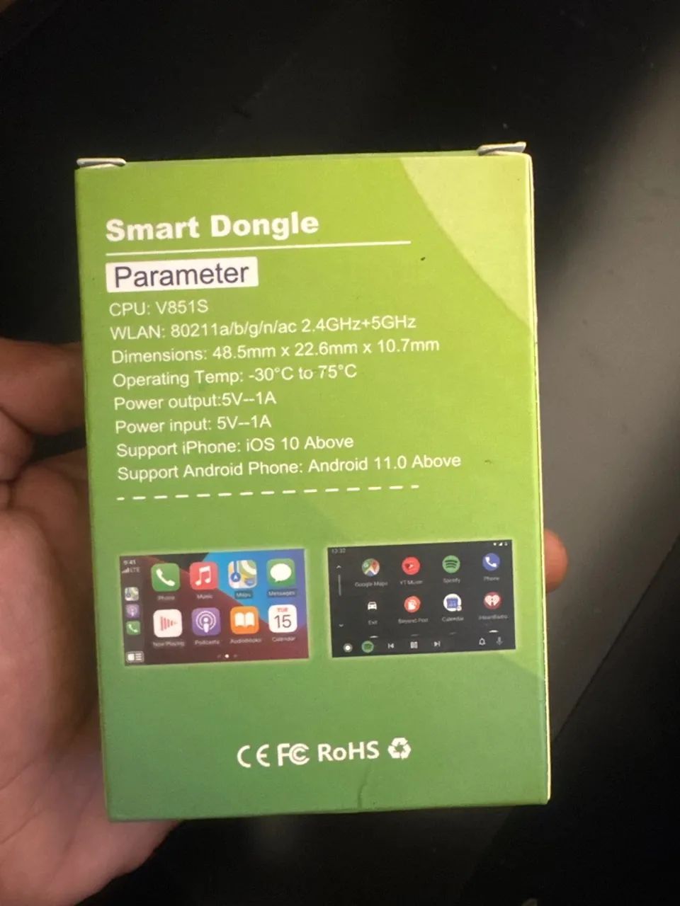 Adaptador CarPlay sem fio para IOS e Android, conecte via Bluetooth  - Foto 2