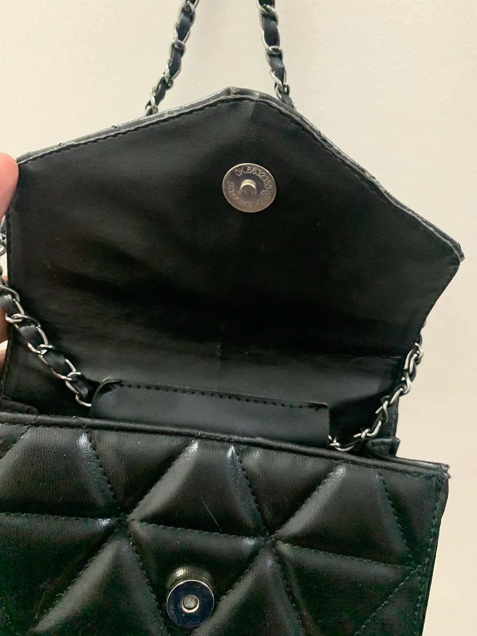 bolsa preta couro sintético  - Foto 3
