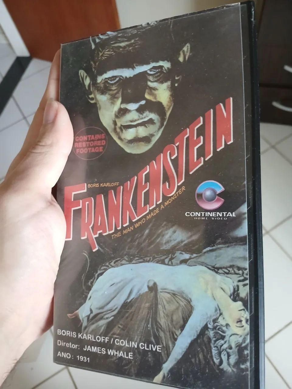 Vhs frankenstein boris karloff terror classico