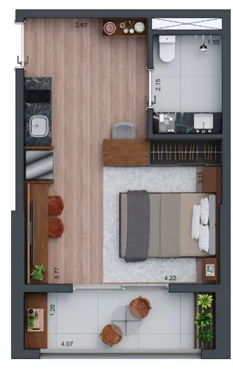 PLANTA 35m²