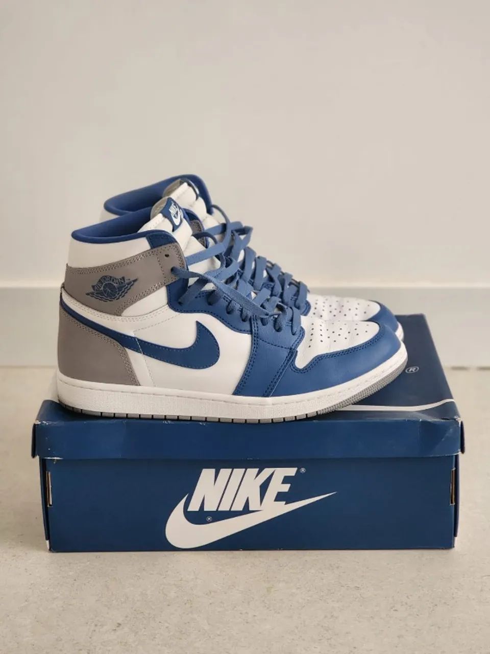 Nike Air Jordan 1 High Azul/Cinza - Impecável (Usado 2x) + Caixa