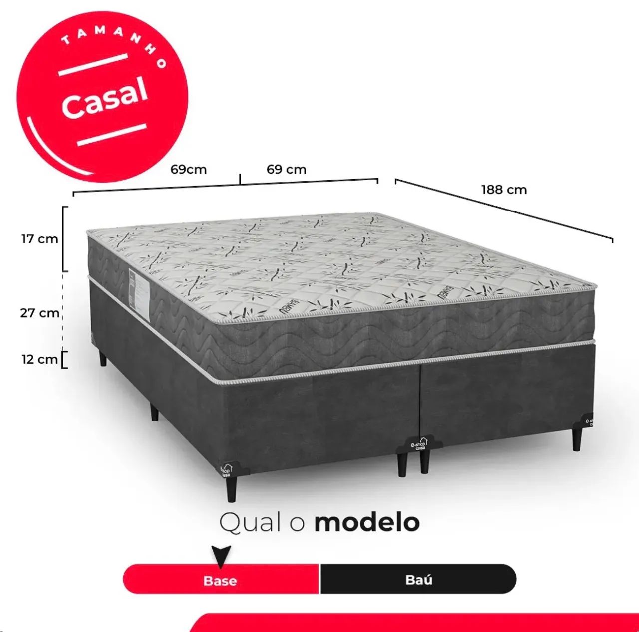 Cama Box Casal Nova + Pillowtop Ortobom - Foto 3