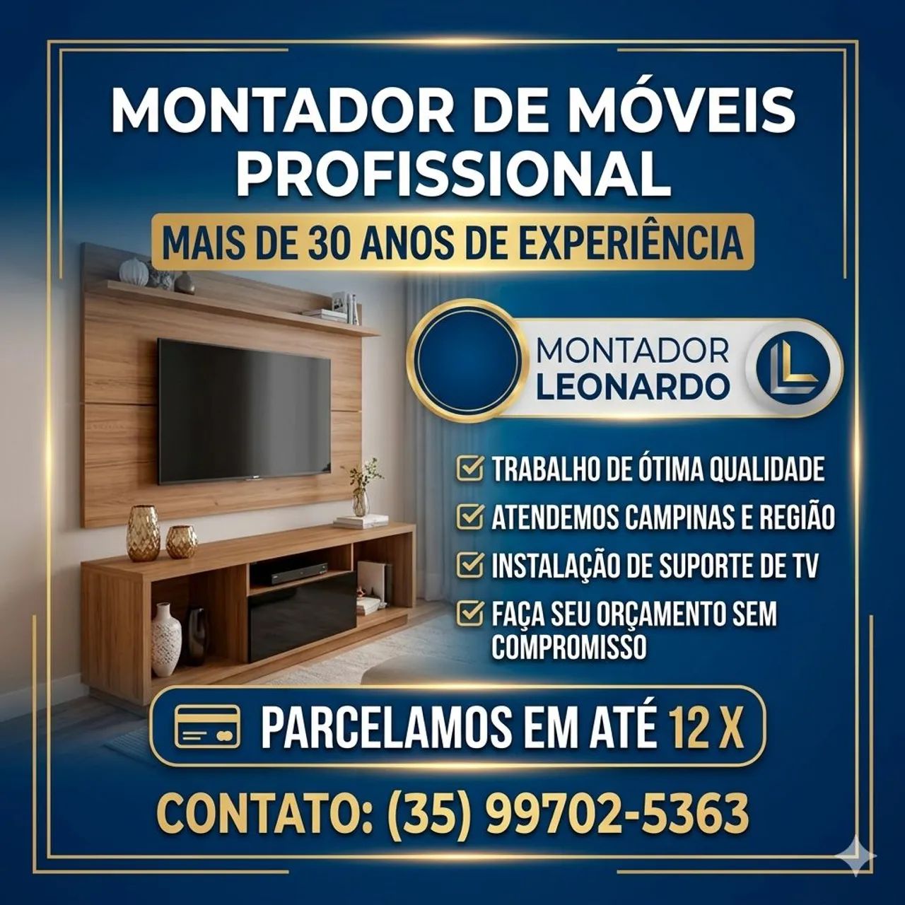 MONTADOR DE MÓVEIS PROFISSIONAL DESDE 1995