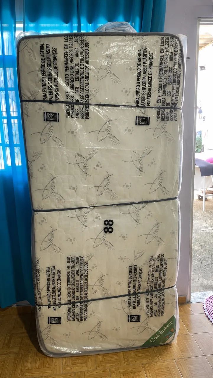 Colchobox de Molas Solteiro 88x188 cm + Pés | Excelente Estado - Foto 2