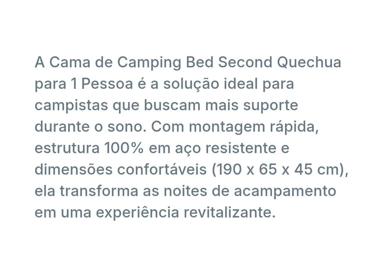 Cama de Camping Quechua Bege - Foto 2
