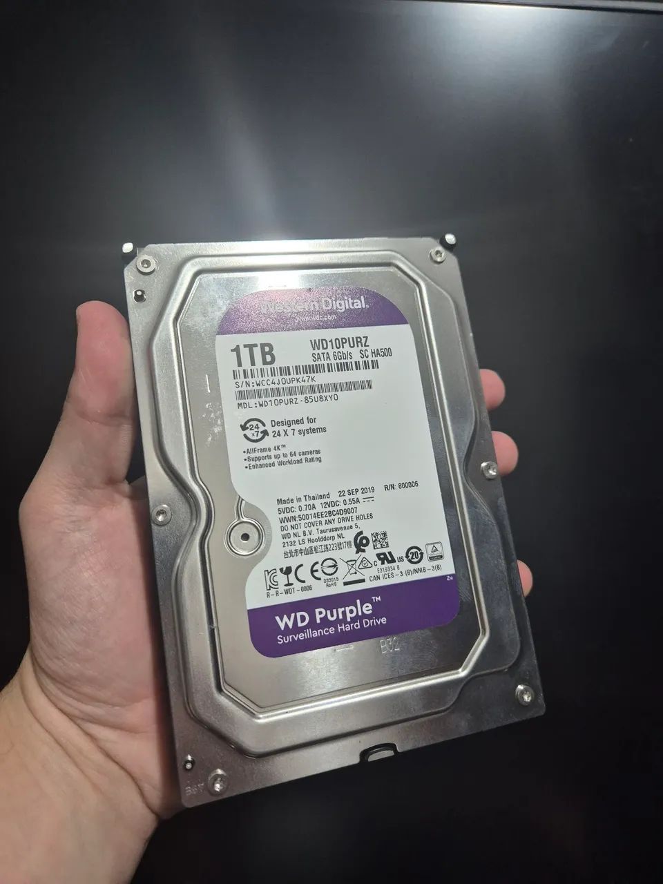 HD 1TB WD purple