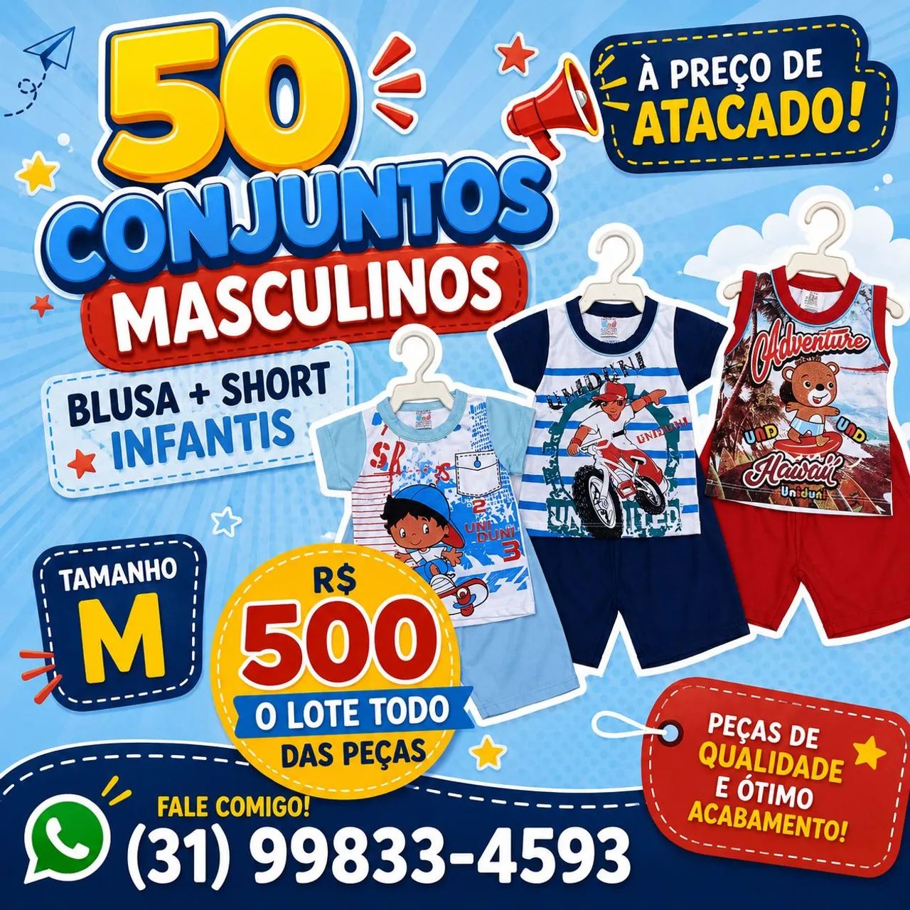 Lote de conjuntinhos infantis 