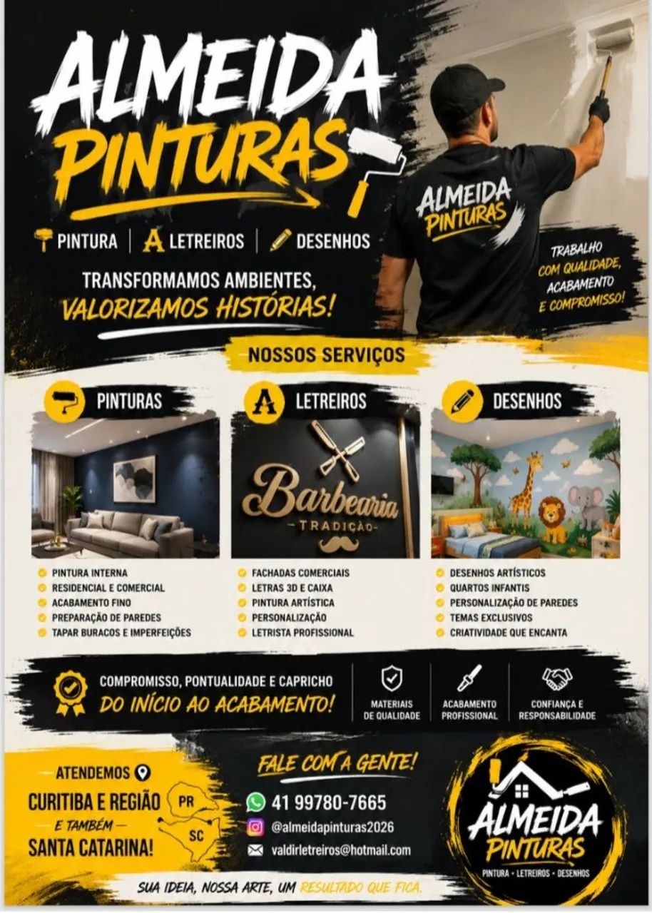 Pintura e letreiro