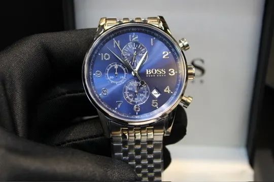 Relógio Masculino BOSS Navigator 1513498 44 mm Pulseira de Aço