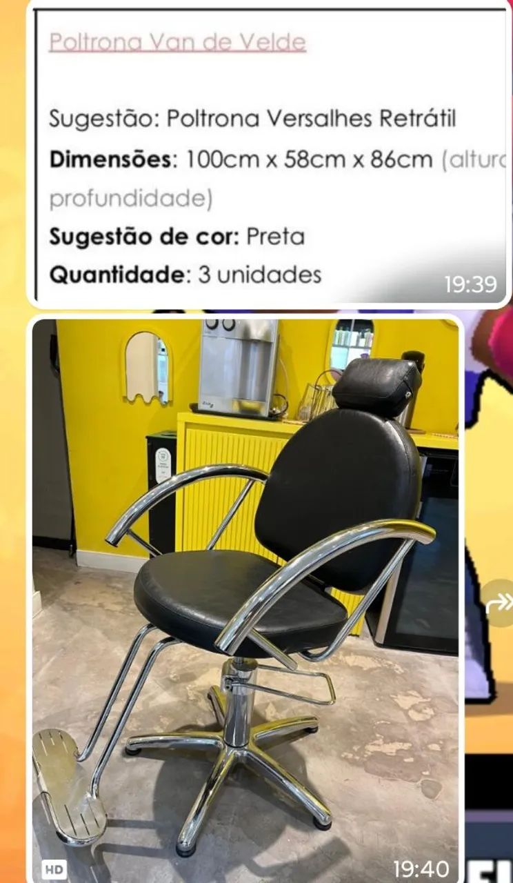 Cadeiras para salão de beleza  - Foto 2