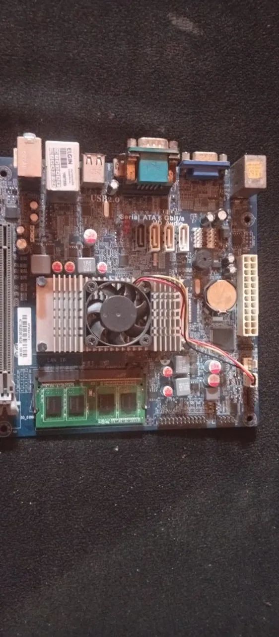Placa-mãe Mini-ITX PCWare IPX847E1 Com Processador Intel Celeron + Cooler - Foto 2