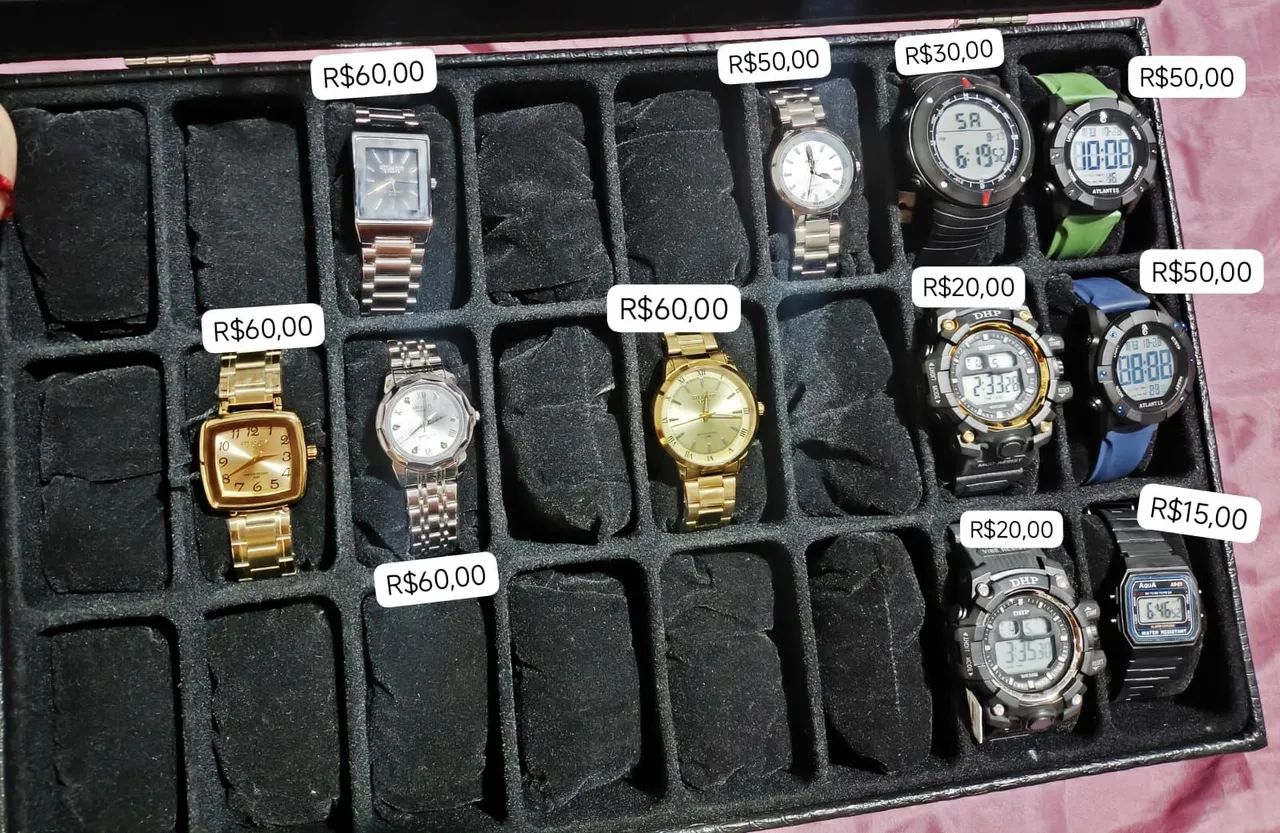Relógios a partir de R$15,00