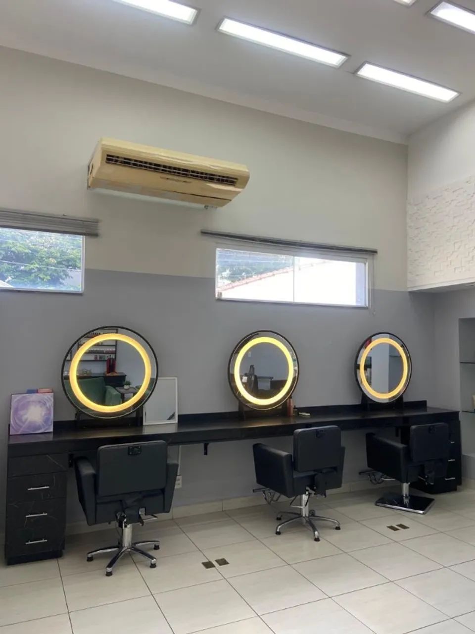 Bancada de salão de beleza 