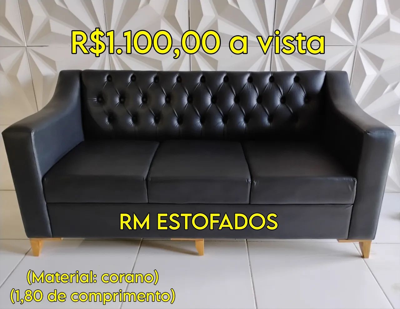 Sofá para recepção, barbearia e salão de beleza  - Foto 2