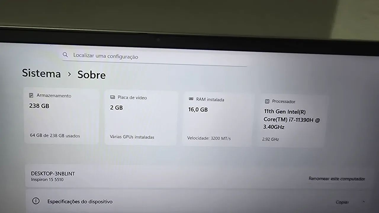 Dell inspiron 15 5510 I7 - Foto 3