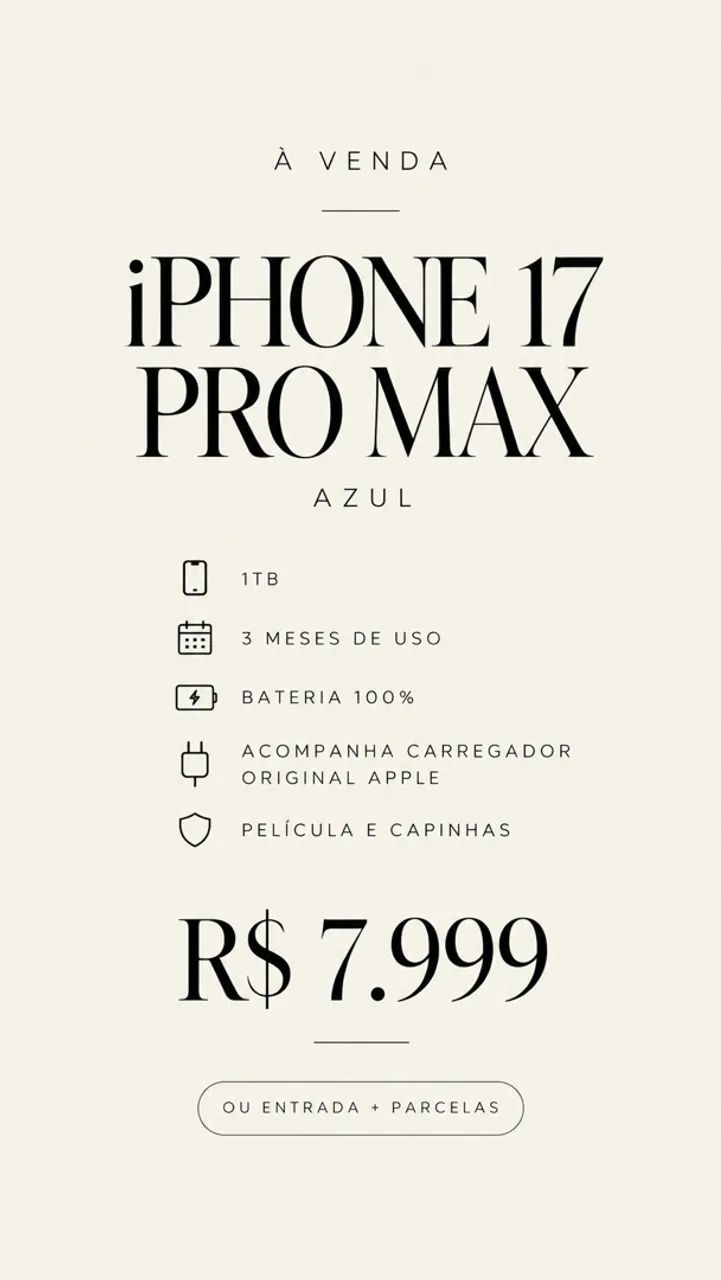 iPhone 17 pro Max azul - Foto 2
