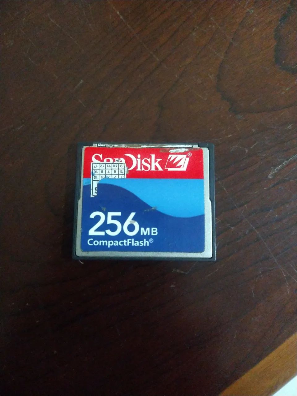 Compact Flash Sandisk 256mb Cartão Memória Usado 