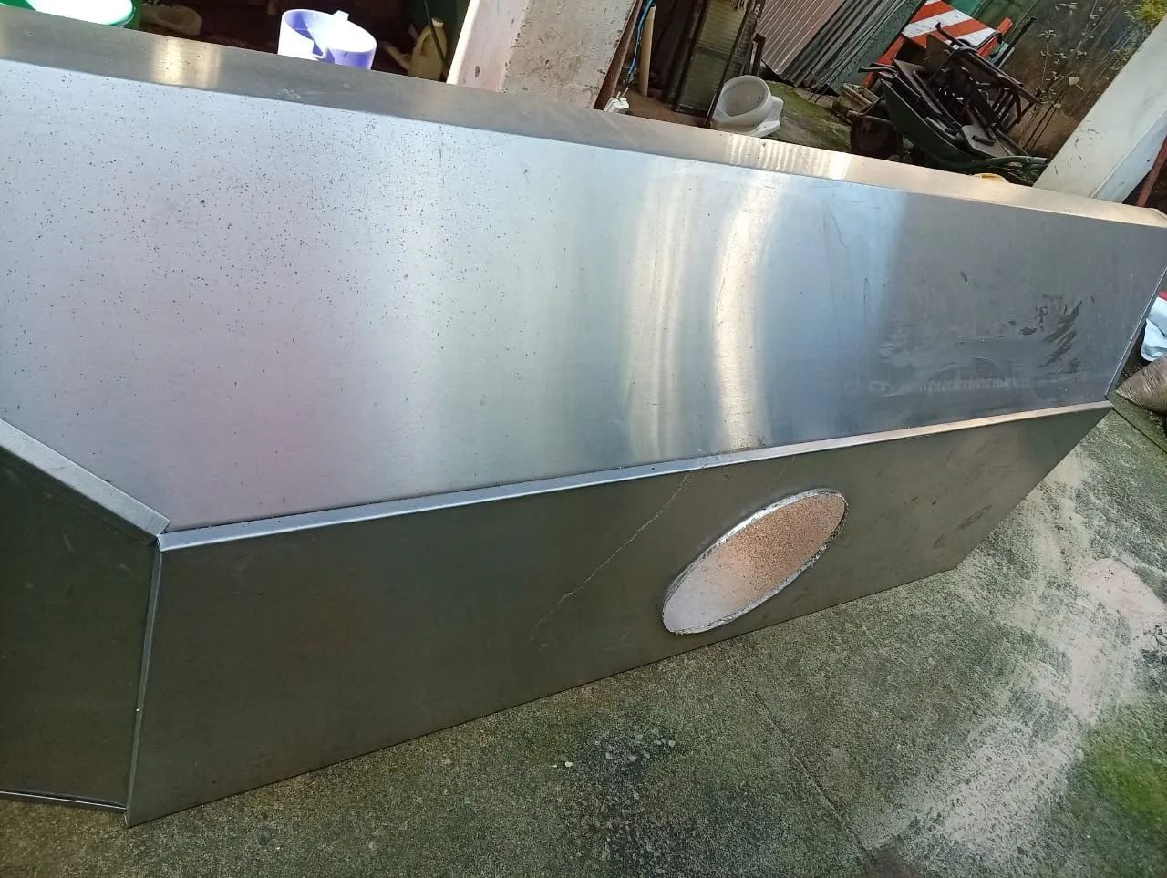 Coifa industrial de inox 3 x1 mt