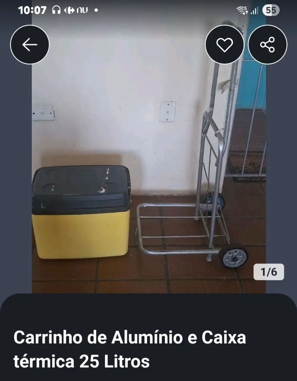 Carrinho de Alumínio e Caixa térmica  - Foto 4