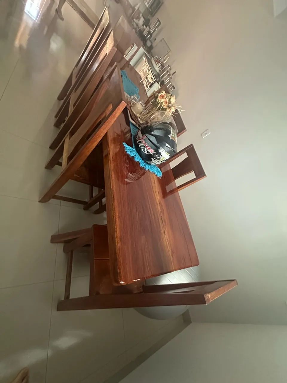 Mesa de 8 lugares madeira maciça  - Foto 4
