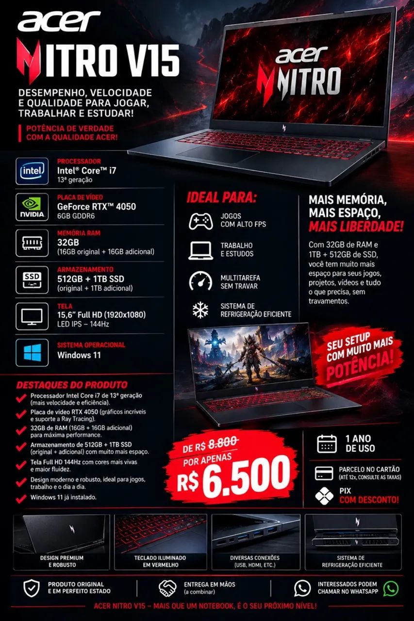 Notebook ACER NITRO V15