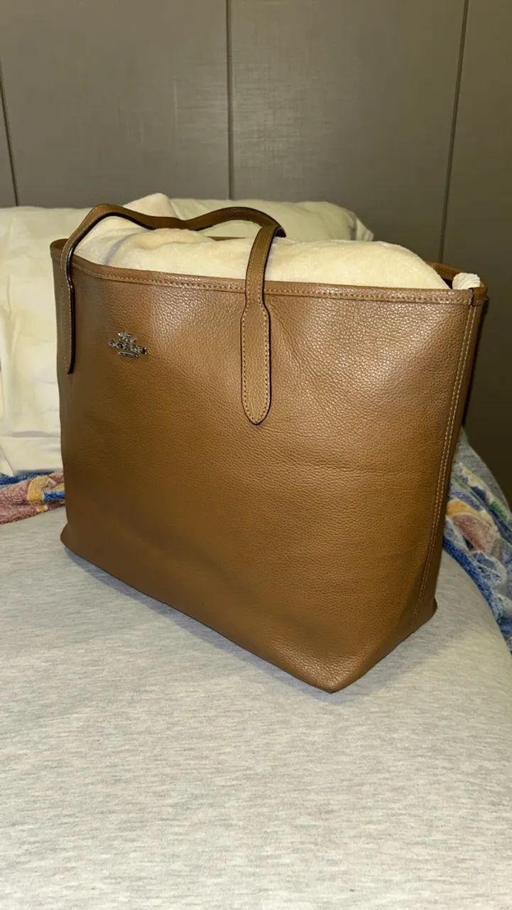 Bolsa caramelo coach dupla face