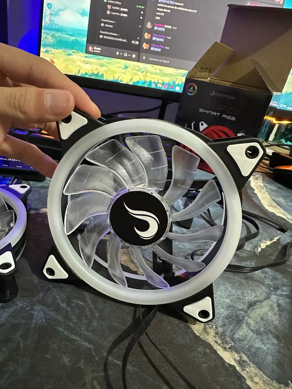 Kit 3 Fans Rise Mode Smart RGB - Foto 3