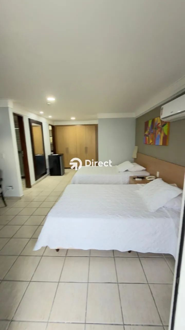 Flat mobiliado com 1 quarto no Edifício Flat Beira Mar Recife  Vista mar em Boa Viagem - Foto 10
