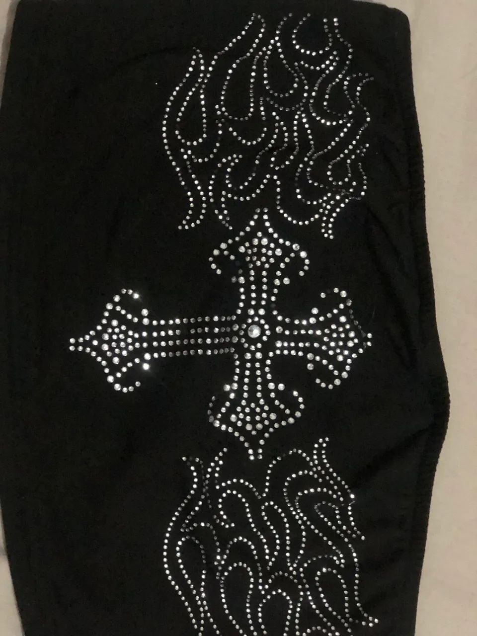 cropped gótico de cruz em strass(comprado na shein) - Foto 3