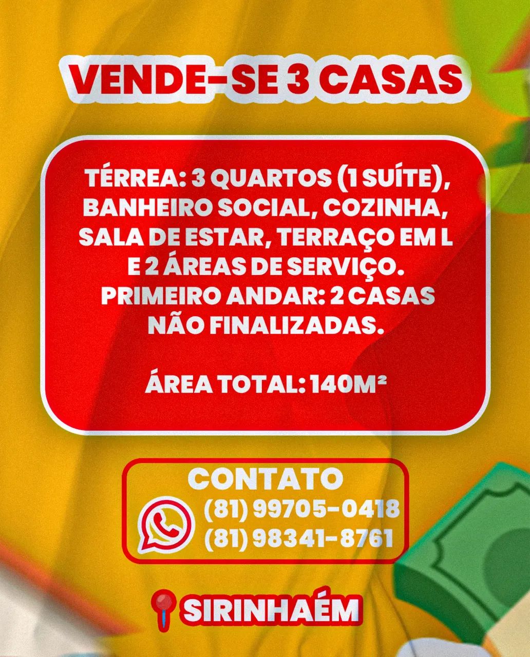 Vende-se 3 Casas  - Foto 2