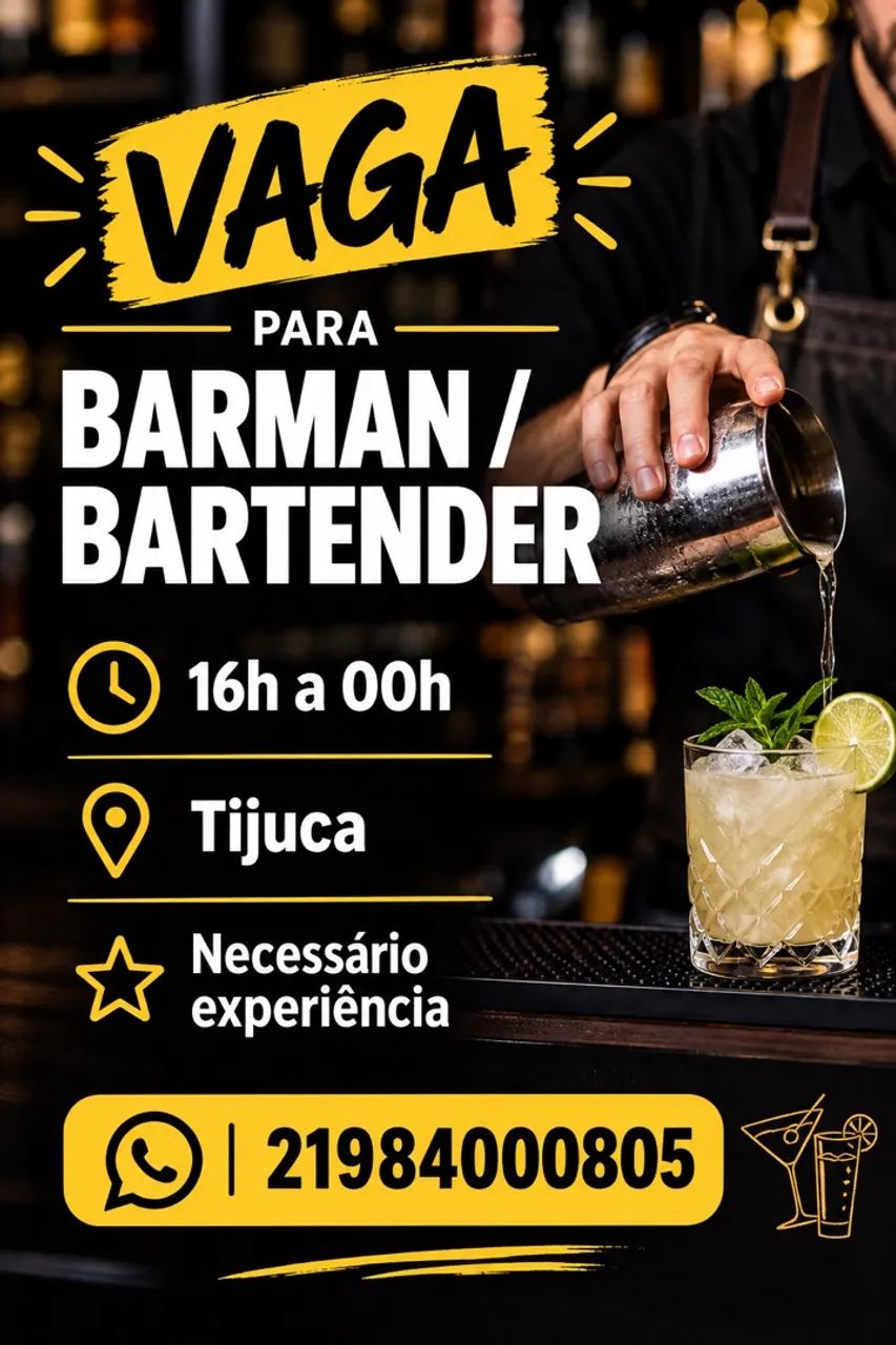 Vaga para BARMAN