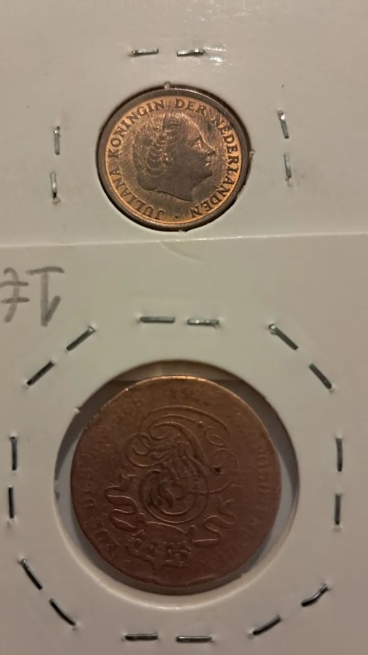 Duas moedas antigas europeias (1864 e 1966). MAIS uma moeda de BRINDE! - Foto 2