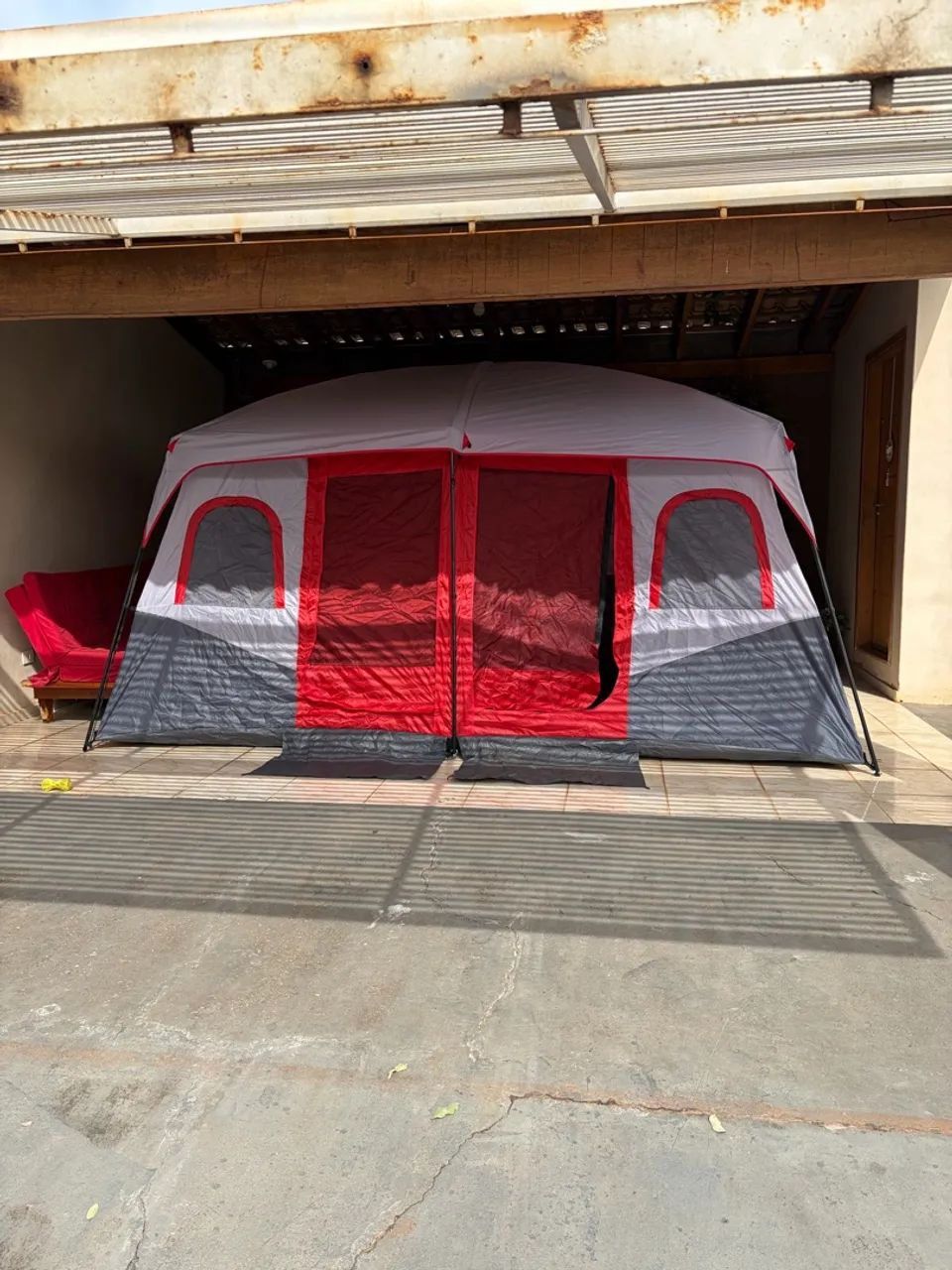 Barraca de Camping Familiar 10 Pessoas Impermeável 1000mm 430x305x205cm Joyfox - Foto 2