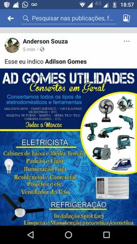 AD Gomes serviços eletrica e refrigeração