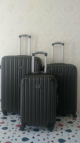 Conjunto kit de malas de viagem ABS fibra NOVAs