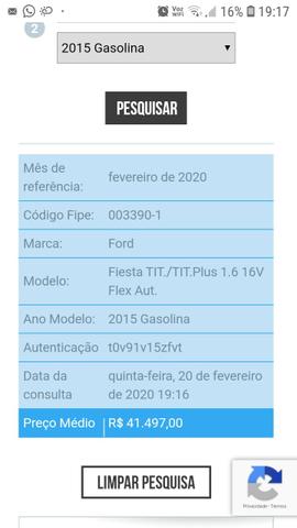 New Fiesta Titanium 1.6 2015 Automático - Abaixo da tabela FIPE (Carro Top) - Foto 7