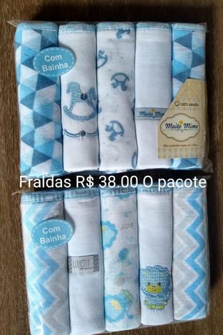 Fraldas pacote com 5 unidades todas bainhadas - Foto 3