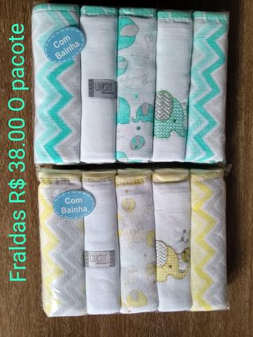 Fraldas pacote com 5 unidades todas bainhadas - Foto 4