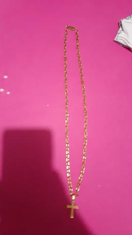 Corrente banhada a ouro 18k nova - Foto 3