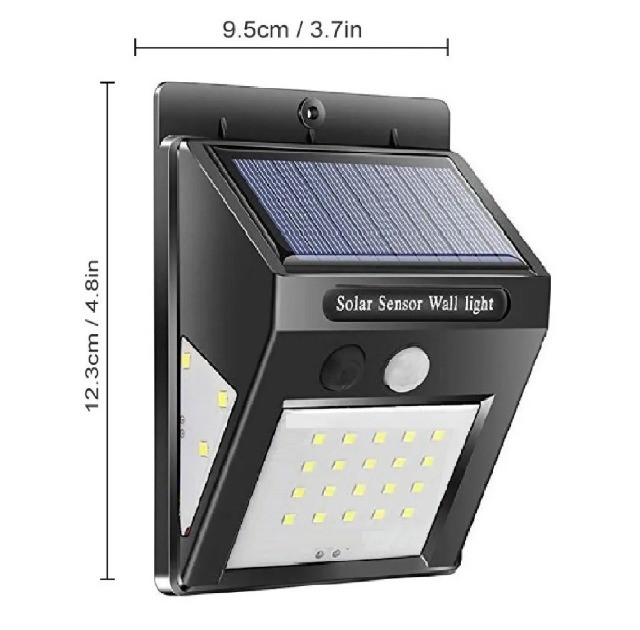 Arandela Led Luminária Solar de Parede com 26 Led Sensor Presença - Foto 2
