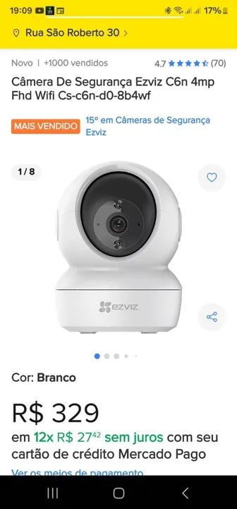 Câmera de Segurança Wi-Fi com Visão Noturna e Detecção de Movimento - Foto 6