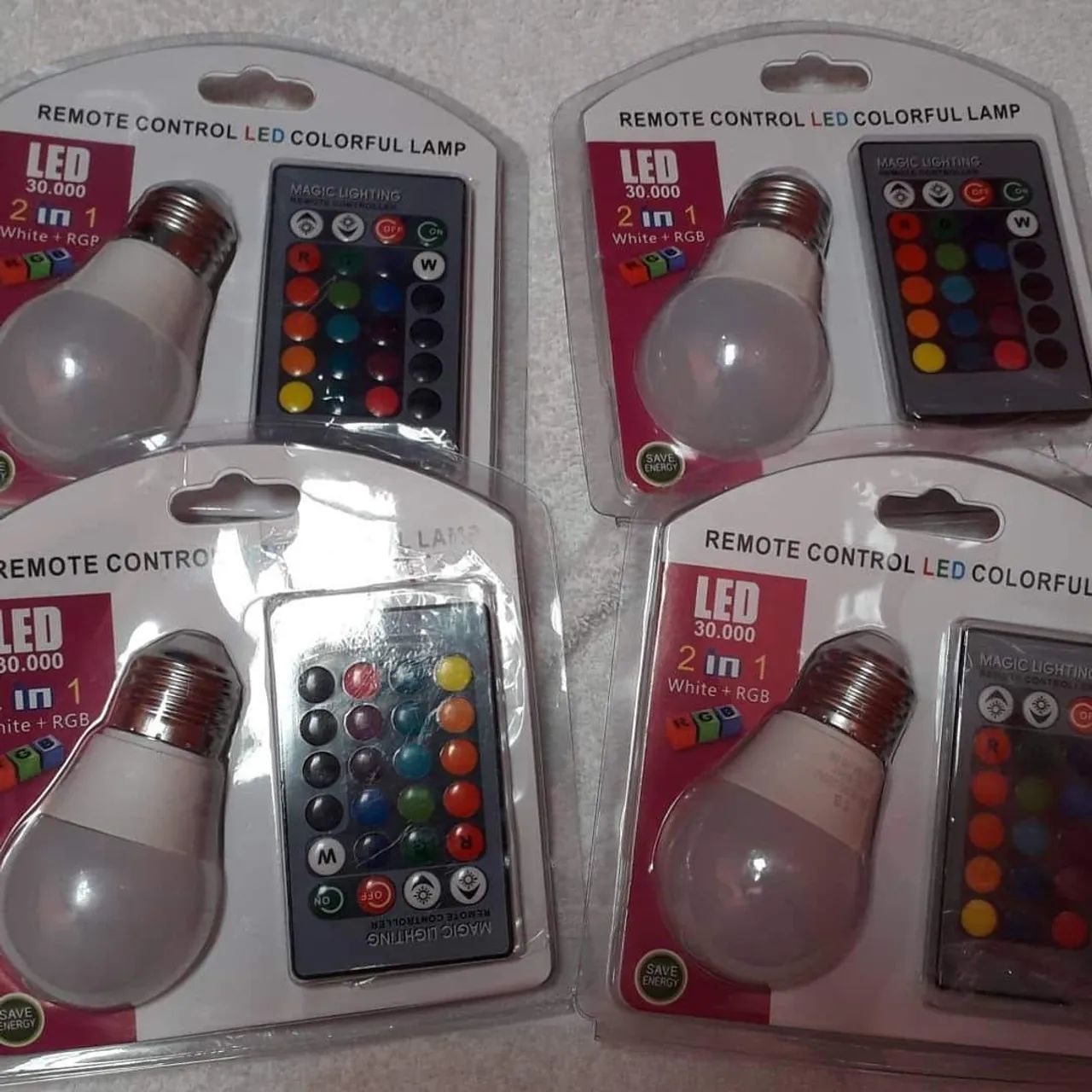 Lâmpadas LED RGB com Controle Remoto - Iluminação Colorida aceito cartão! - Foto 4