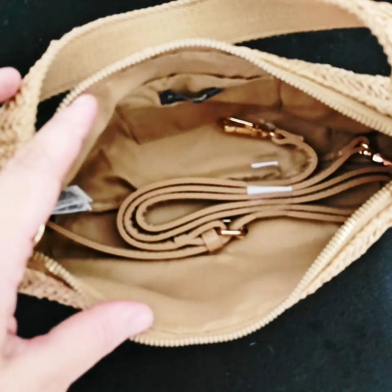 Bolsa de Ombro em Palha baguete duas alças Primark original - Foto 4
