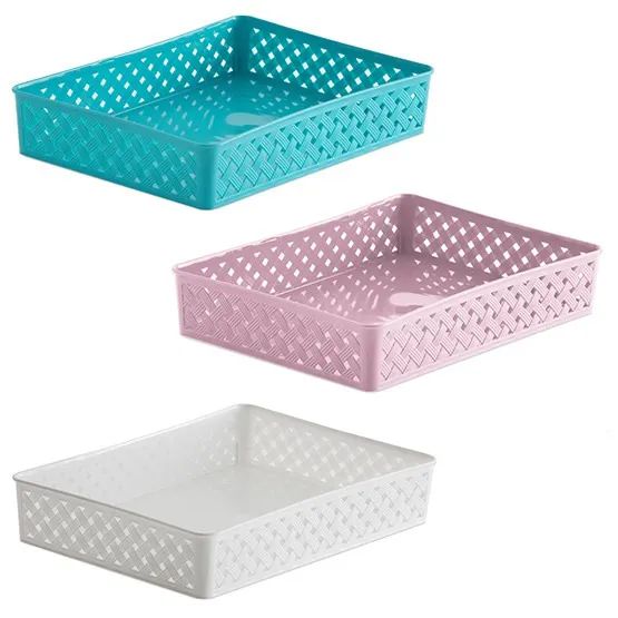 Cesta Organizadora  Retamgular 34x25x6,5 Rattan