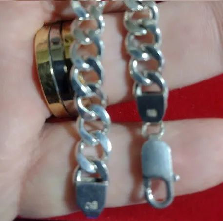 Pulseira de Prata12 Gramas 20 Cm 6.60 mm Maciça - Foto 2
