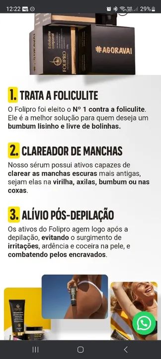 Serúm Clareador Corporal Folipro  - Foto 2