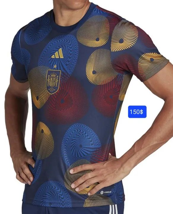Camisa pré-jogo da Espanha P original 
