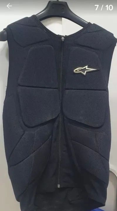 Conjunto de Motociclista Alpinestars - Couro Vermelho e Branco - Foto 4