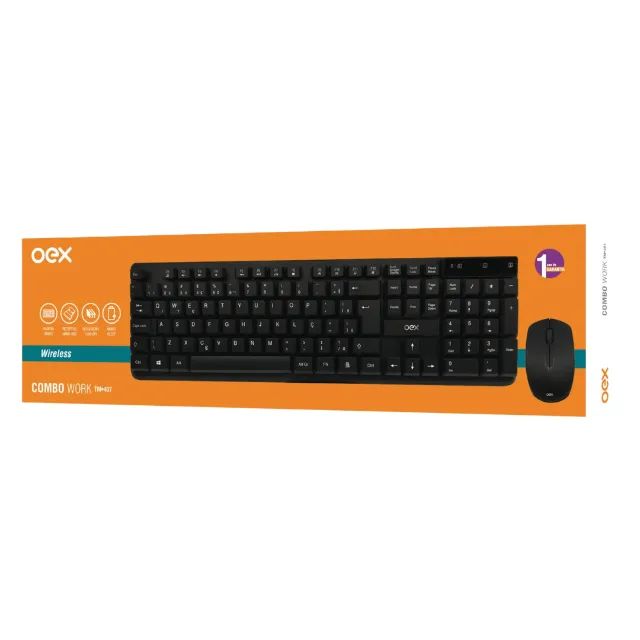 Combo Work Mouse Óptico + Teclado Sem Fio TM407 - OEX  cod: 2907 - Foto 4